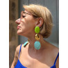 VANINA Vert/doré/bleu - Francine BRAMLI Paris