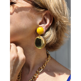 CARLA Miroir jaune - Francine BRAMLI Paris