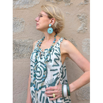Sautoir LORENZO Vert - Francine BRAMLI Paris collier