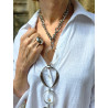 Collier CRAVATE Argenté transparent - Francine BRAMLI Paris