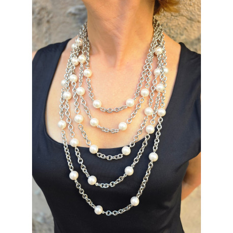 Collier CASSIUS perles nacrées - Francine BRAMLI Paris