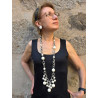 Sautoir GRAPPE perles de Majorque - Francine BRAMLI Paris collier