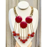 Collier CARILLON Rouge GM - Francine BRAMLI Paris