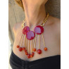 Collier CARILLON Rouge GM - Francine BRAMLI Paris
