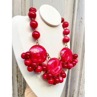 Collier JELLYPOP Rouge - Francine BRAMLI Paris