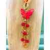 Collier CRAVATE Rouge Papillon - Francine BRAMLI Paris