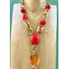 Collier CRAVATE Rouge Papillon - Francine BRAMLI Paris