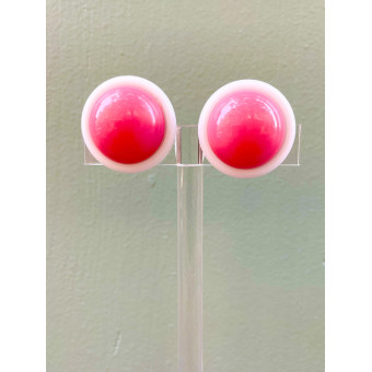 RAINBALL Rose & blanc 2,8cm - Francine BRAMLI Paris