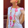 Sautoir FLOR Rose & Doré - Francine BRAMLI Paris Collier