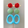 CHIRINE Rouge vert bleu - Francine BRAMLI Paris