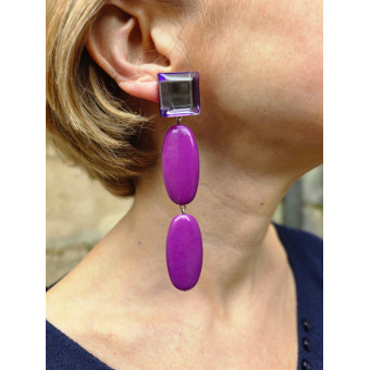MALDIVES Double Violet/Cassis - Francine BRAMLI Paris