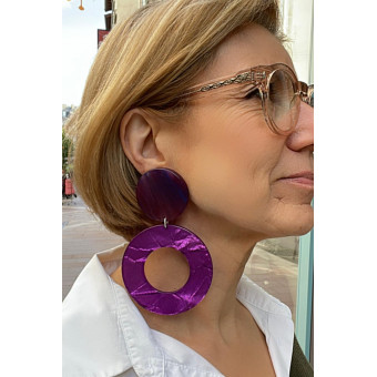 VENEZIA Violet marbré froissé - Francine BRAMLI Paris