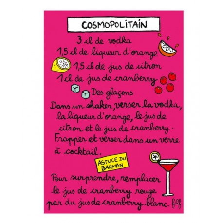 Magnet Recette COSMOPOLITAIN - DLP