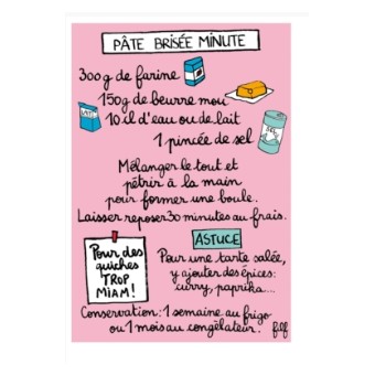 Magnet Recette PATE BRISEE MINUTE - DLP