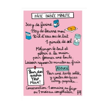 Magnet Recette PATE BRISEE MINUTE - DLP