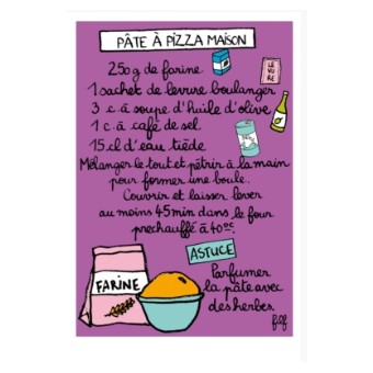 Magnet Recette PATE à PIZZA MAISON - DLP