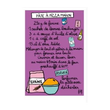 Magnet Recette PATE à PIZZA MAISON - DLP