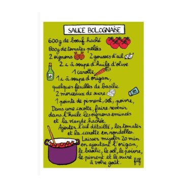 Magnet Recette SAUCE BOLOGNAISE - DLP