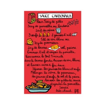 Magnet Recette SAUCE CARBONARA - DLP