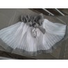 Charlotte Abat-jour Lin Blanc bords Gris H30