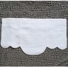 Cantonnière Lin Ecru 45 x 25 brodée Ecru Festonnée N°7