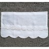 Cantonnière Lin Ecru 45 x 25 Frise Fleurs Ecrue Festonnée N°8