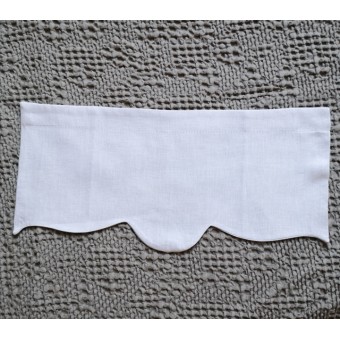 Cantonnière Lin Gris 45 x 20  Festonnée N°9