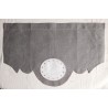 Cantonnière Lin Gris 60 x 38 Festonnée Médaillon Brodé N°28   Rideau