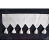 Cantonnière Lin Blanc 60 x 25 Multi Pompons N°29   Rideau