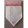 Paire de Brise-Bise Organdi Blanc COEUR rouge 45 x 60   Rideau N°208