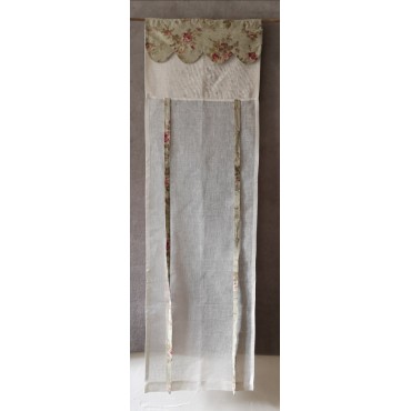 Store Lin Ecru Cantonnière Fleurie 45 x 150   Rideau N°306