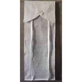 Store Lin Ecru Cantonnière PLIS/NOEUD 45 x 120   Rideau N°316