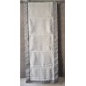 Paire de Stores Bâteau Lin Blanc Bords Gris  60 x 150   Rideau N°319