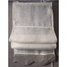 Store Bâteau Lin Ecru Bas Beige Festonné 45 x 150   Rideau N°321
