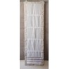 Paire de Stores Bâteau Lin Blanc Côtés Naturels + Croquet 45 x 150 Rideau N°322