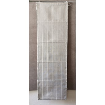 Paire de Stores Bâteau Lin Gris/Blanc  45 x 150  Rideau N°323