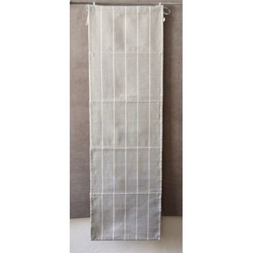 Paire de Stores Bâteau Lin Gris/Blanc  45 x 150  Rideau N°323