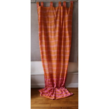 Rideau Coton Viscose Orange/Rose 110 X 270 N°413 IDEA PLUS