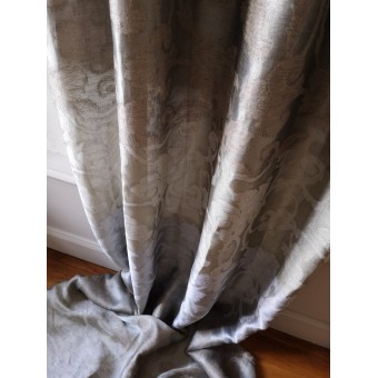Paire de Rideaux Gris/Beige Voile  LEA D'AUBRAY 135 X 270 N°425