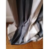 Rideau RAYE Noir/Beige/Gris/Blc Cie DES ETOFFES 140 X 280 N°427