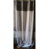 Rideau LIN Blanc/Gris 140 x 270  N°430