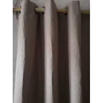 Paire de Rideaux Oeillets Cassonade Lin 140 x 300  N°431