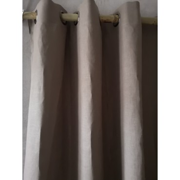 Paire de Rideaux Oeillets Cassonade Lin 140 x 300  N°431