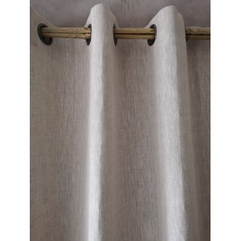 Paire de Rideaux Oeillets Grège Lin  140 x 300  N°432