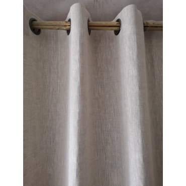 Paire de Rideaux Oeillets Grège Lin  140 x 300  N°432