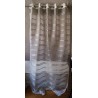 Paire de Voilages Organza Blanc/Gris140 x 250  RideauN°433
