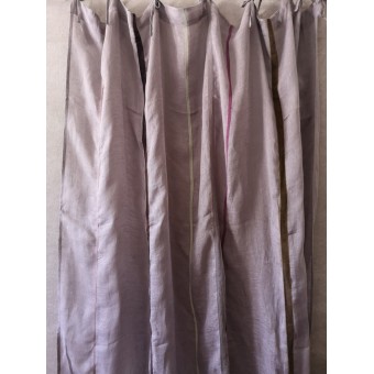 Paire de Rideaux Lin Prune Rubans Couleur Nouettes 160 x 290 N°435
