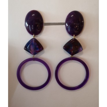 CLIPS Violet Rond Transparent - FRANCINE BRAMLI