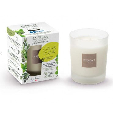 CITRONNELLE & MENTHE Bougie Rechargeable - ESTEBAN