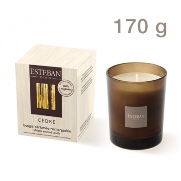Bougie Parfumée Rechargeable Edition Moka ESTEBAN - Cèdre
